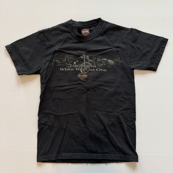 Vintage Y2K Harley Davidson 2005 Seminole Sanford Florida Black Size Small Tee - Picture 2 of 6